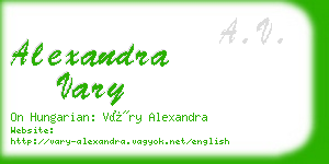 alexandra vary business card